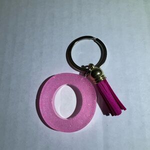 handmade letter resin keychain